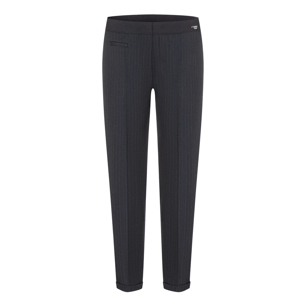 Cambio Women's Blue Kim Straight Trousers - Straight Trousers - Xs - Trousers