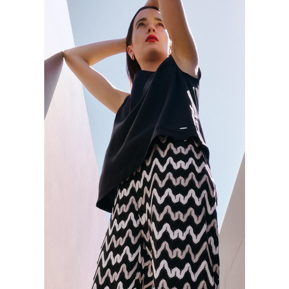 Betty & Co Elegante mouwloze blouse top Black Dames
