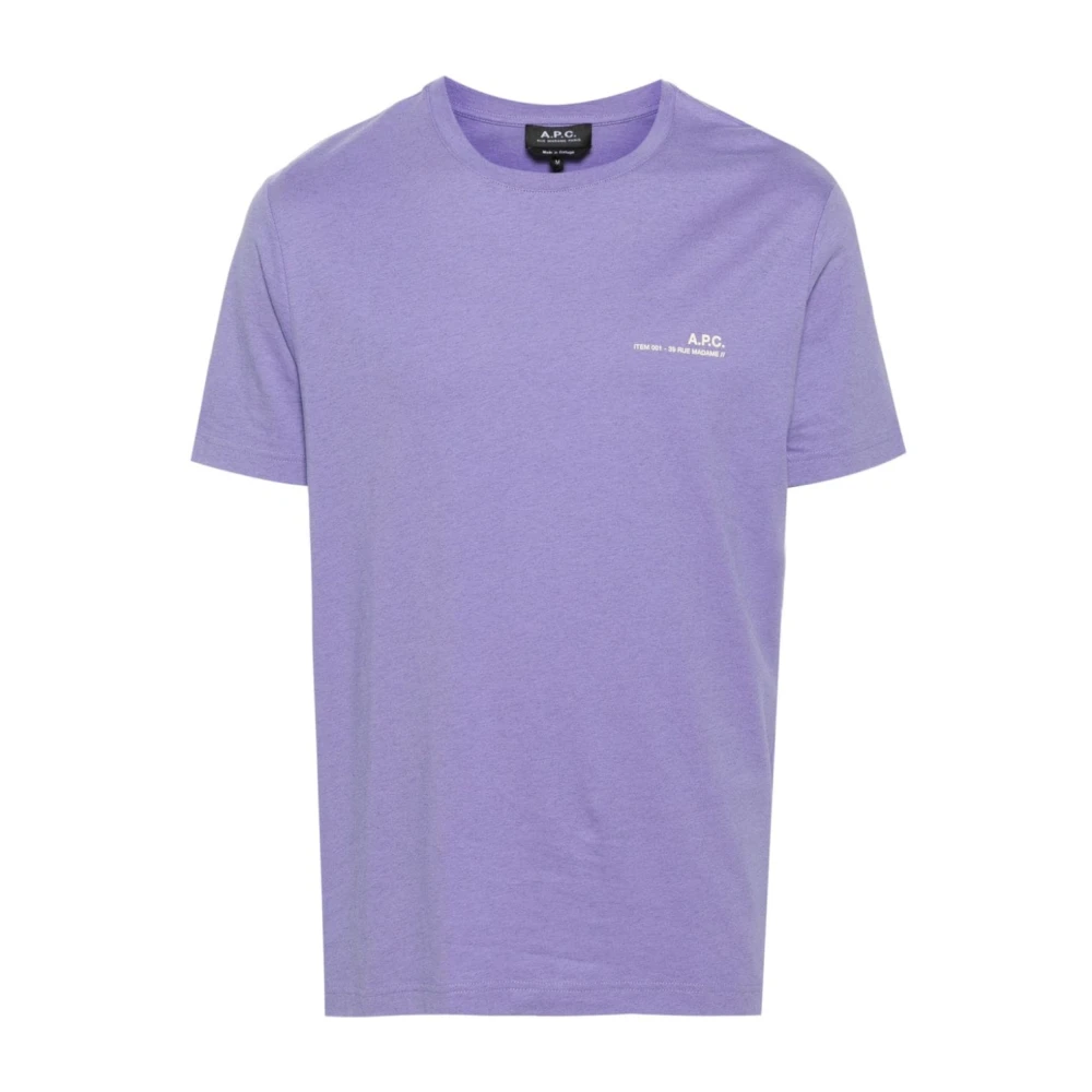 A.p.c. Katoenen T-shirt Purple Heren