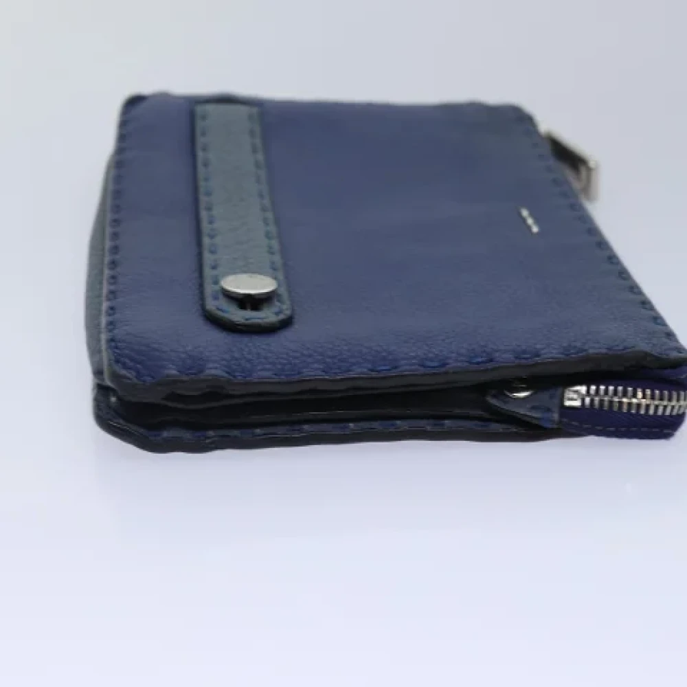 Fendi Vintage Pre-owned Leather clutches Blue Dames
