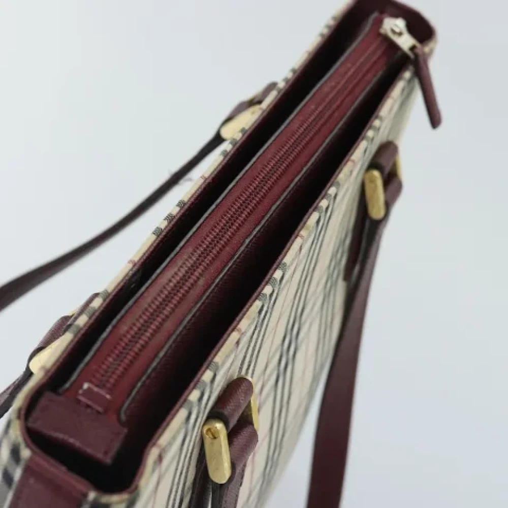 Burberry Vintage Pre-owned Canvas handbags Beige Dames