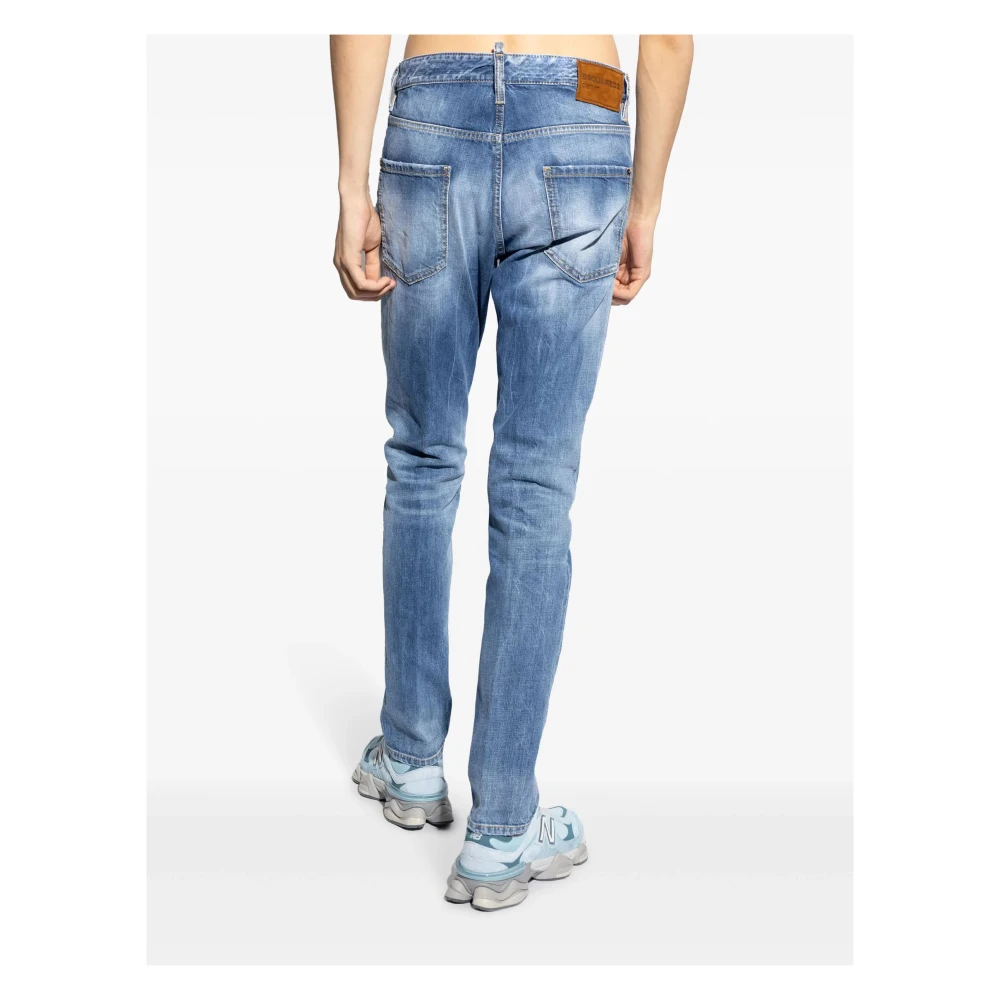 Dsquared2 Navy Blauwe Casual Broek Blue Heren