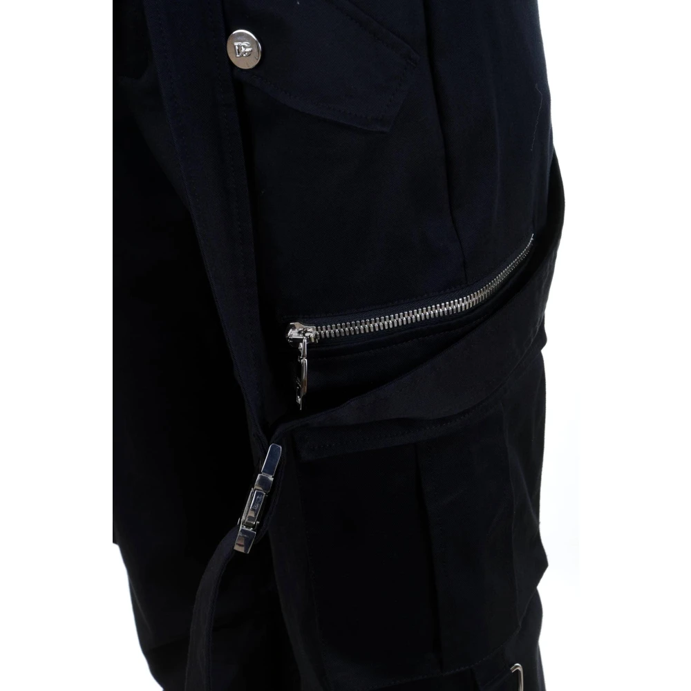 Dolce & Gabbana Cargo broek met dubbele taille Black Dames