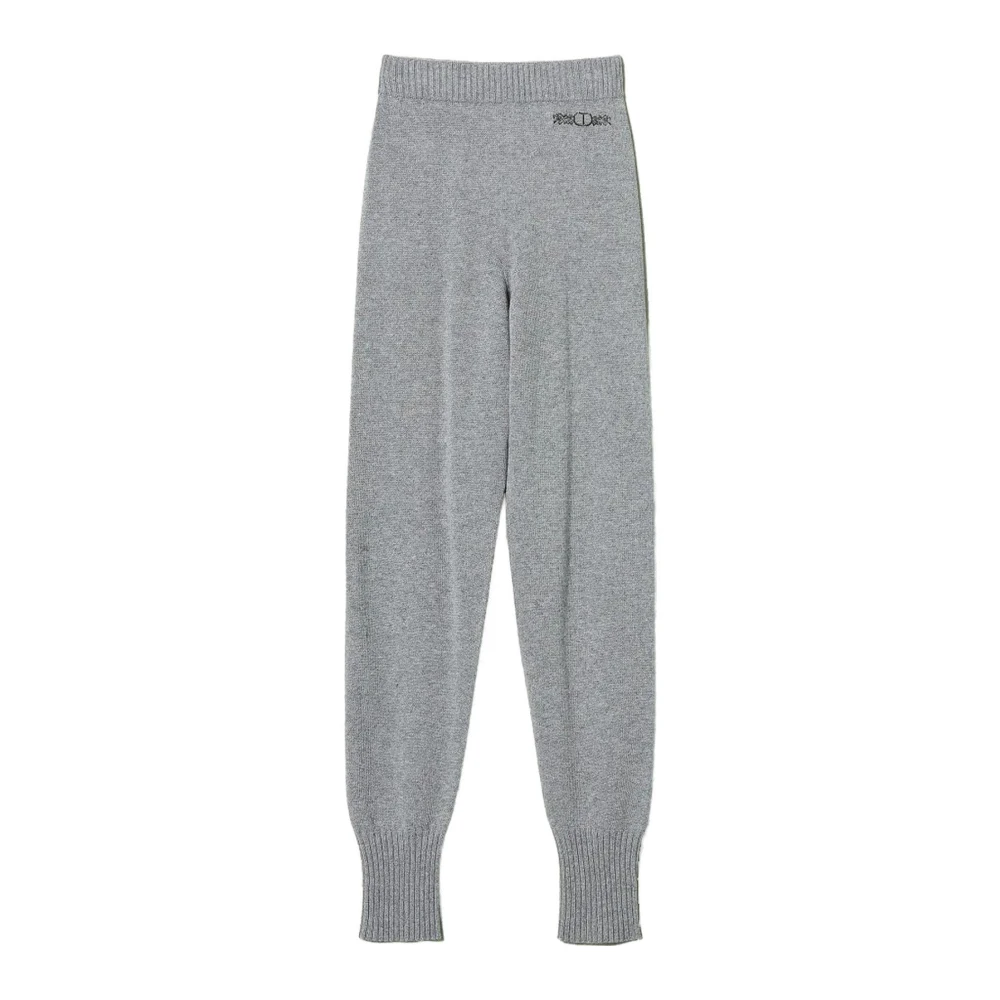 Twinset Elegante wolmix kasjmierbroek Gray Dames