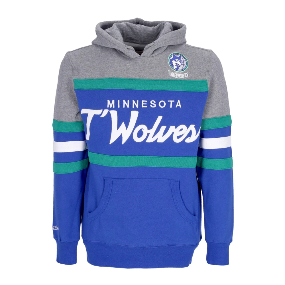 Mitchell & Ness NBA Headcoach Hoodie Hardwood Classics Blue Heren