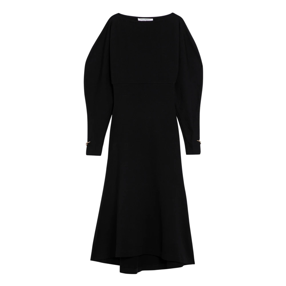 Philosophy di Lorenzo Serafini Midi Jurk voor Vrouwen Black Dames