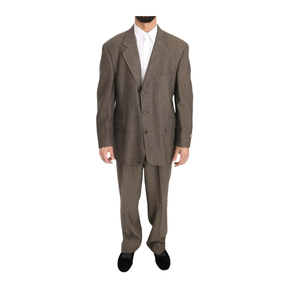 Dolce & Gabbana Brown Single Breasted Wool Suit - IT54 | XL - Image 2