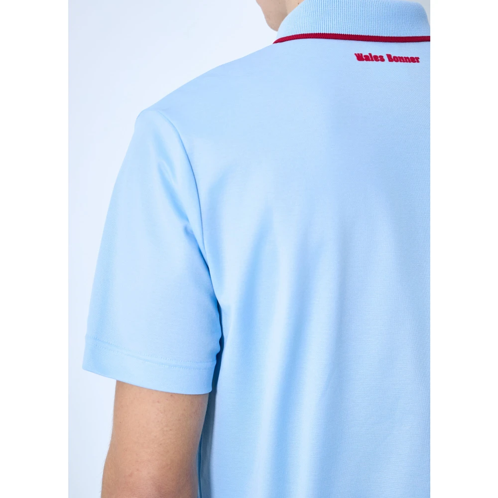 Adidas Logo Motif Polo Shirt Blue Heren