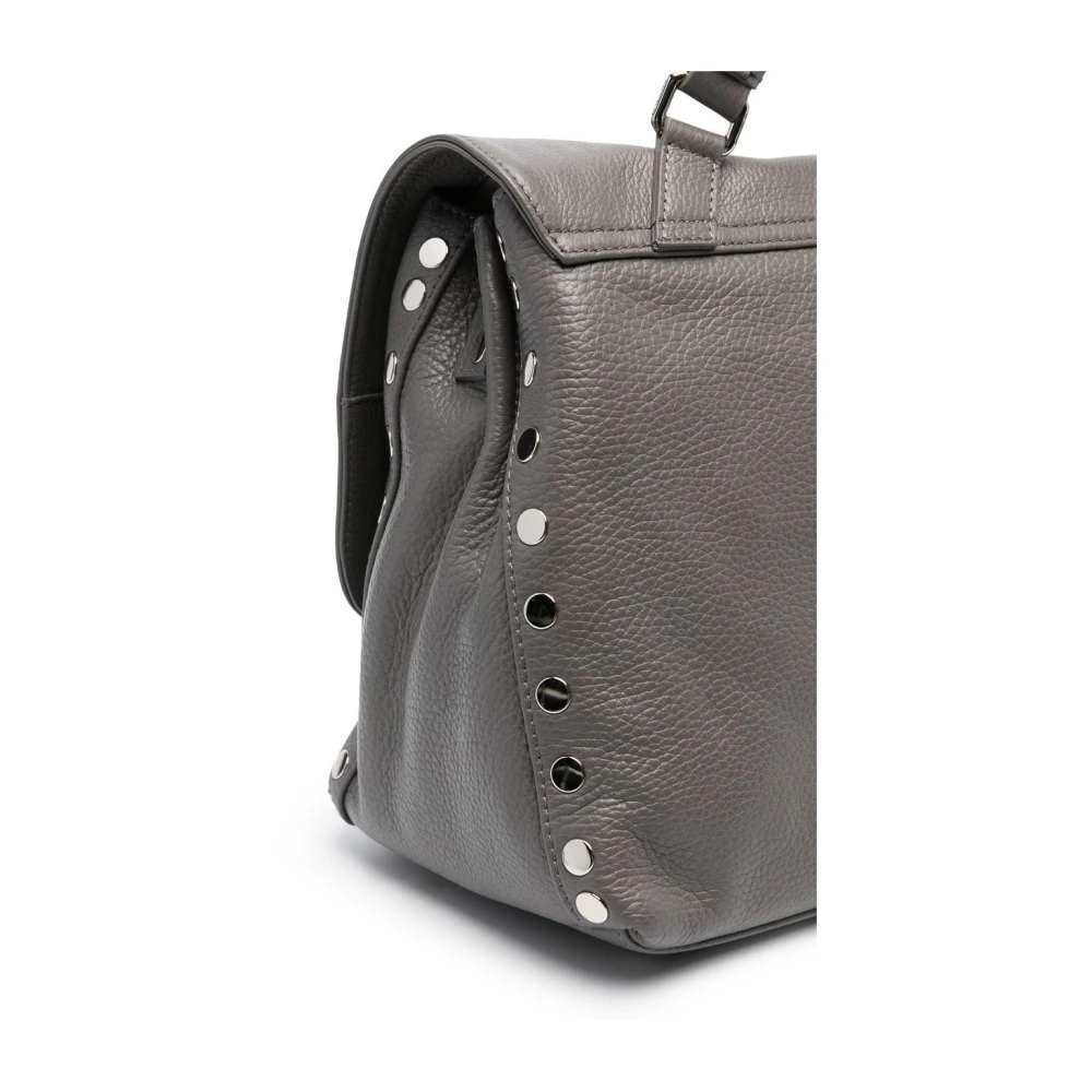 Zanellato Stud Versierde Grijze Leren Handtas Gray Dames