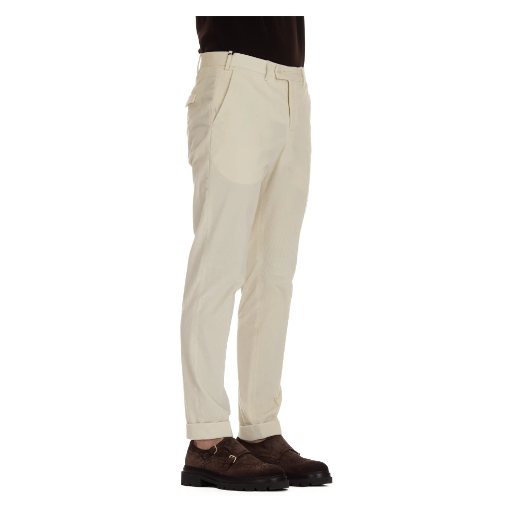 PT Torino Crème Maatwerk Broek Rits Sluiting Beige Heren