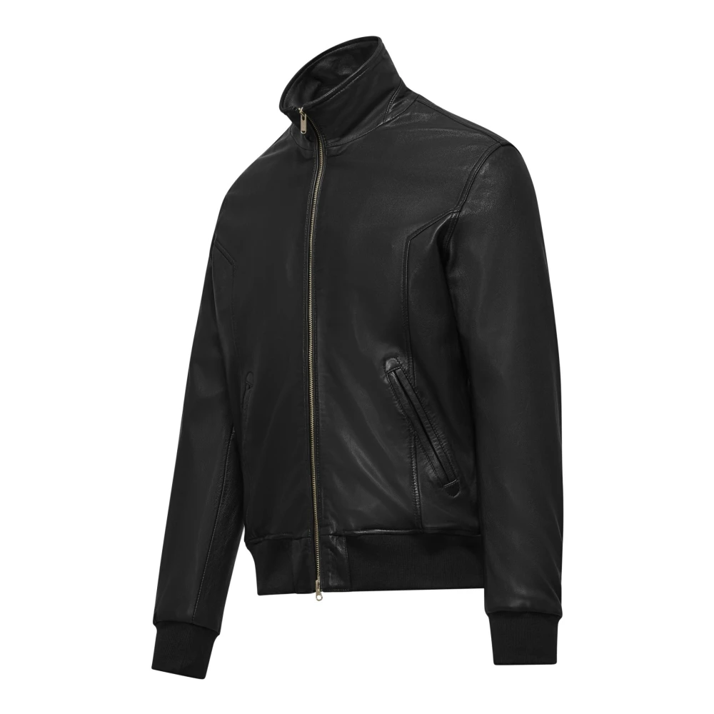 BomBoogie Leren jas Black Heren