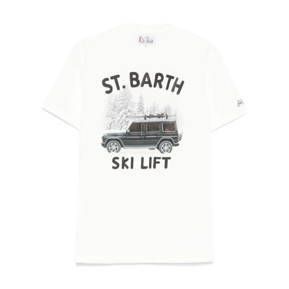 MC2 Saint Barth Grafische Print Ronde Hals T-shirt White Heren