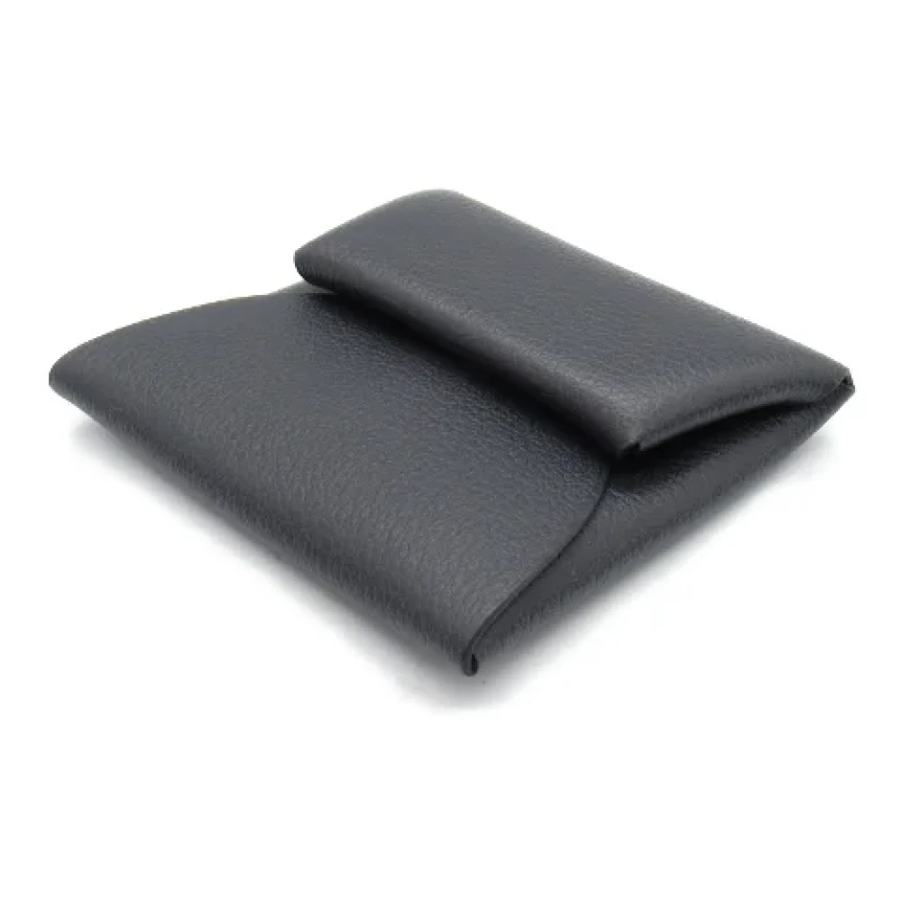 Hermès Vintage Pre-owned Leather wallets Black Dames
