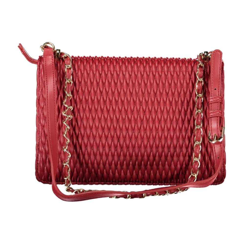 Valentino by Mario Valentino Rode Ketting Crossbody Tas met Rits Red Dames
