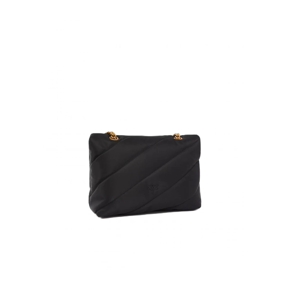 pinko Nylon Schoudertas Black Dames