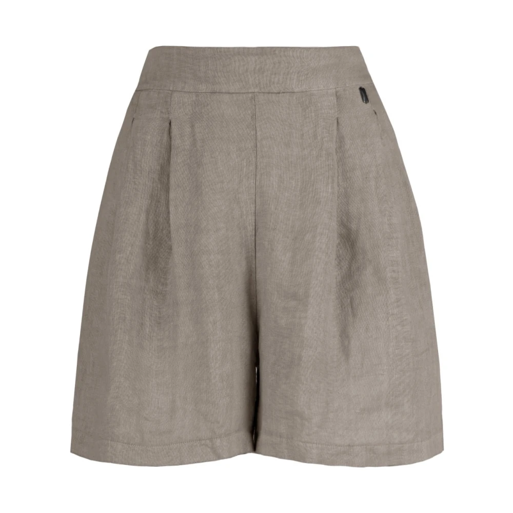 BomBoogie Linnen Bermuda Shorts Gray Dames