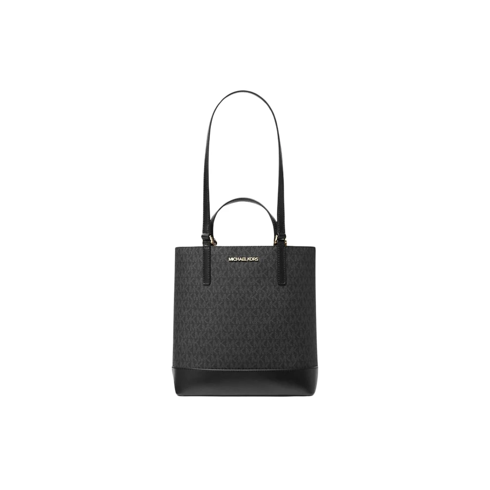 Michael Kors Women's Black Shopping Bags, One Size, Leather Shoulder Bag