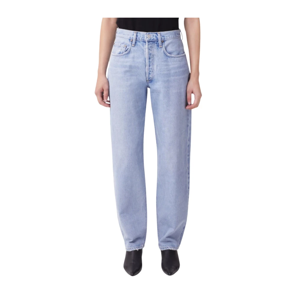 Agolde High Rise Baggy Jeans Blue Dames