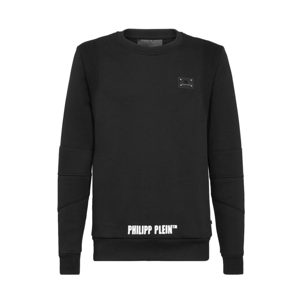 Philipp Plein Statement Sweatshirt met Gewatteerde Details Black Heren