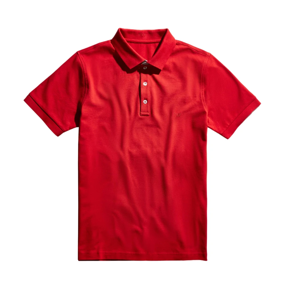 Fay Rode T-shirts en Polos Red Heren