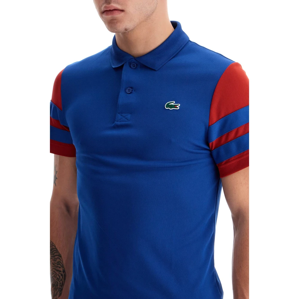 Lacoste Droge Kleurblok Sportpolo Blue Heren