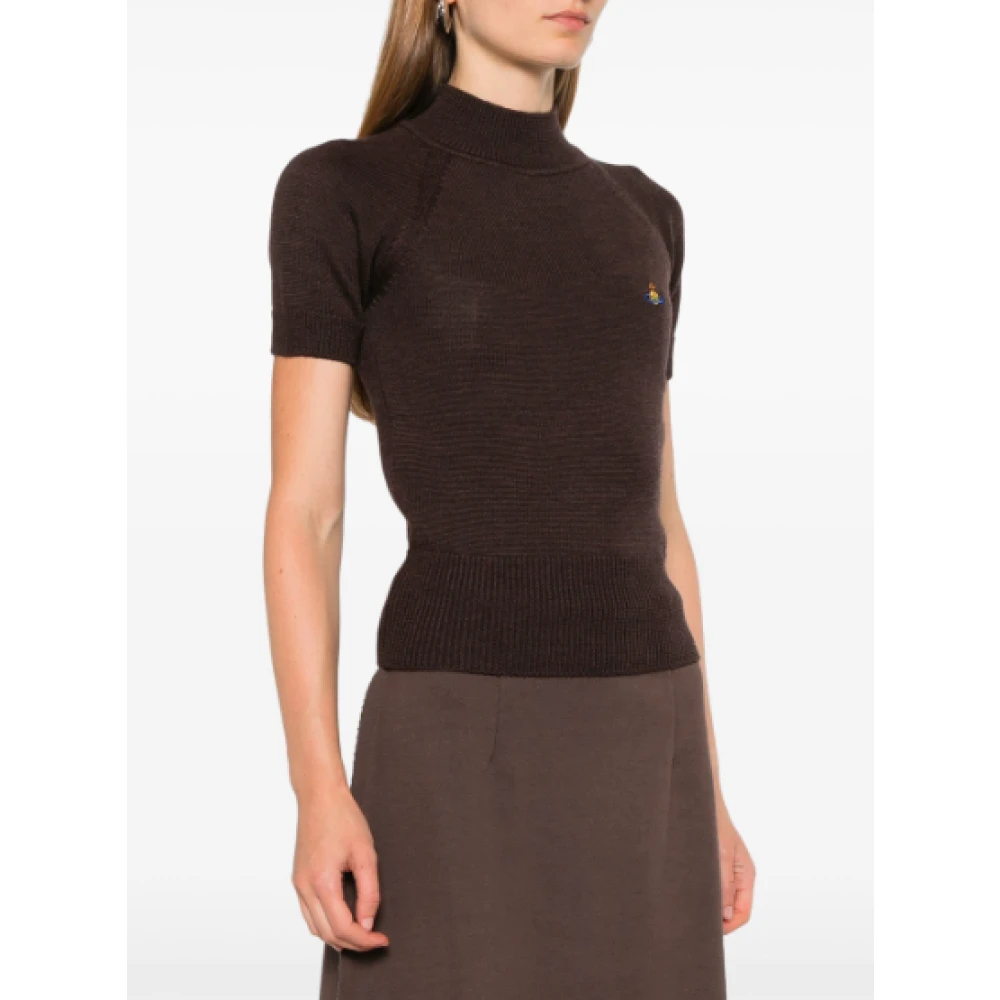 Vivienne Westwood Bruine Turtleneck Top voor Vrouwen Brown Dames