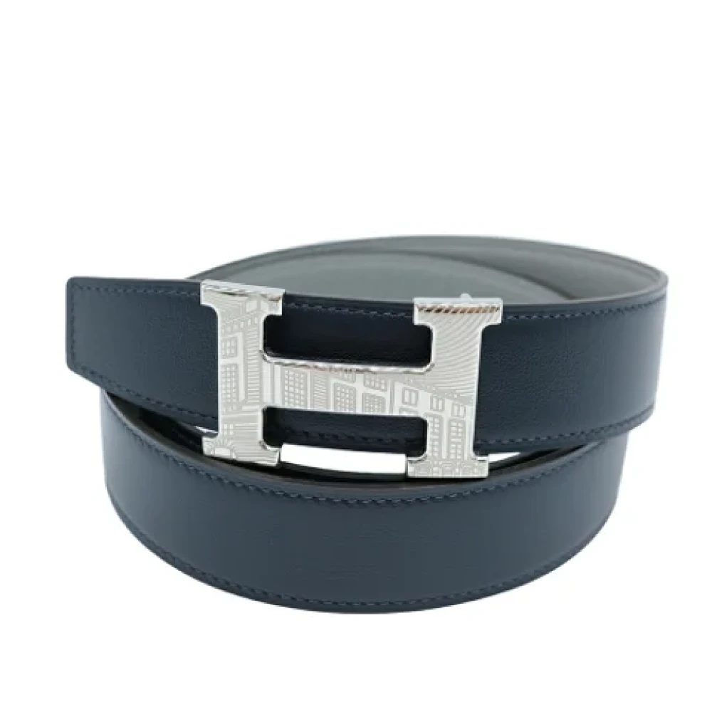 Hermès Vintage Pre-owned Leather belts Blue Dames