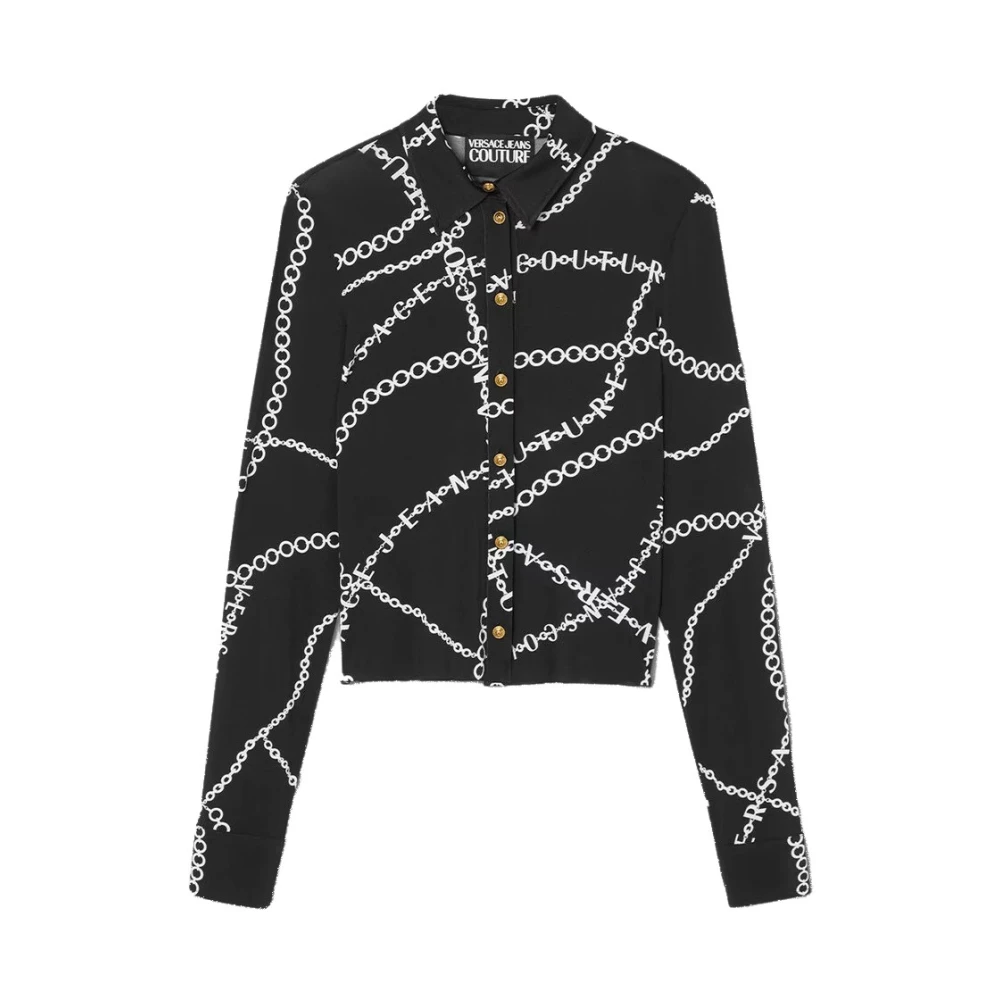 Versace Jeans Couture Svart Halsband - Elegant Lättviktsjacka för Kvinnor Black, Dam