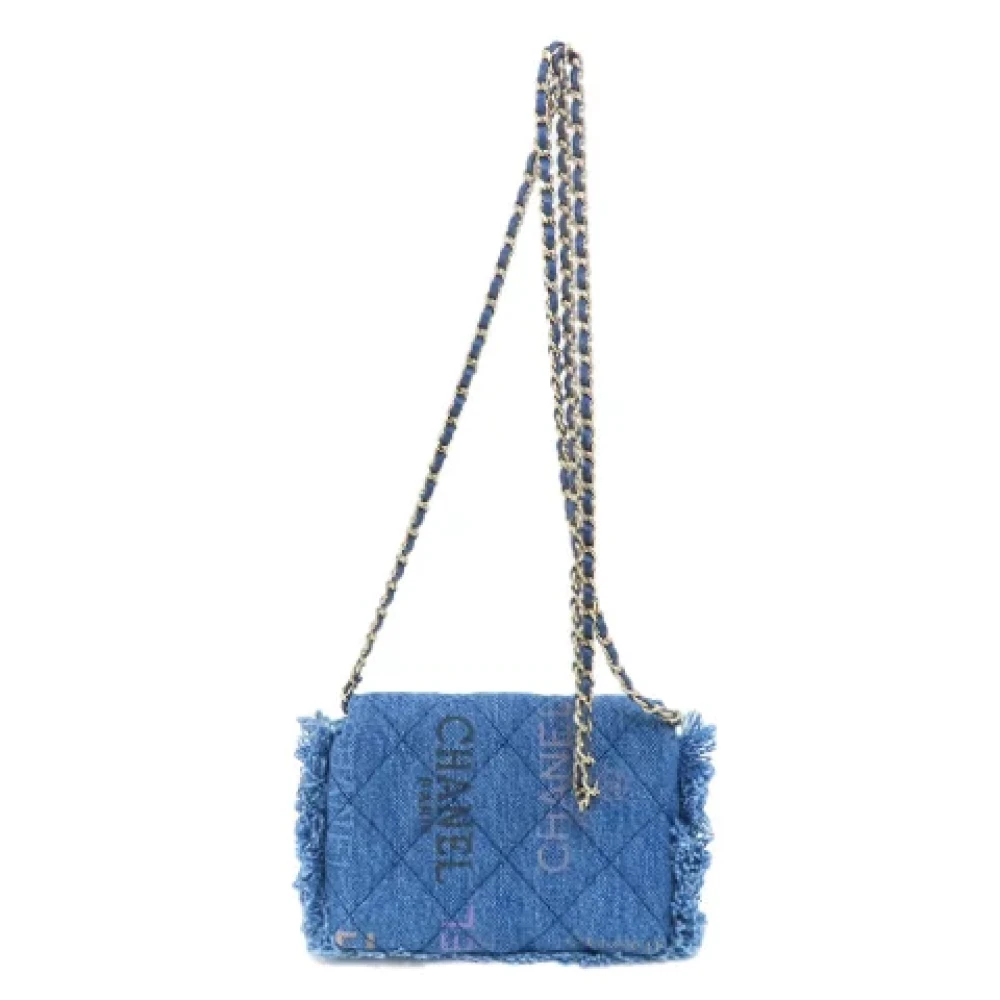 Chanel Vintage Pre-owned Fabric chanel-bags Blue Dames