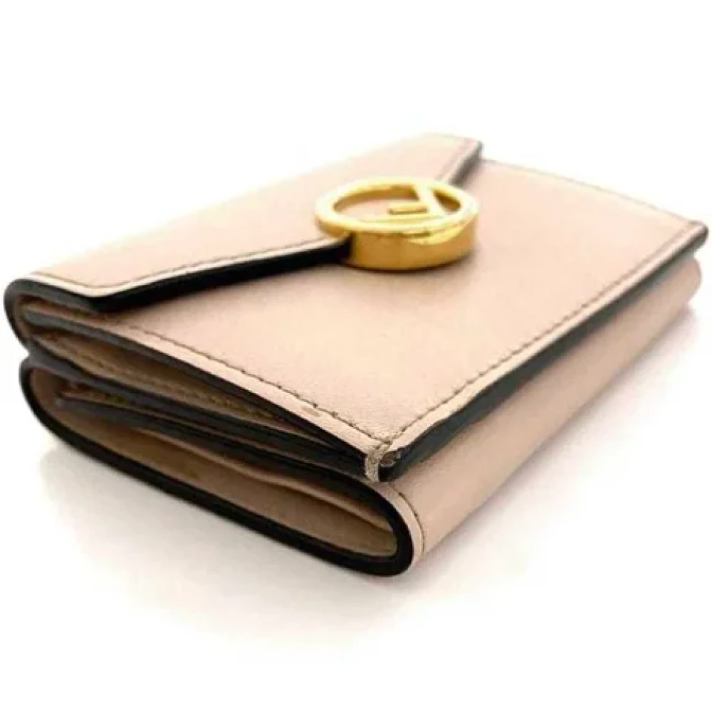 Fendi Vintage Pre-owned Leather wallets Beige Dames