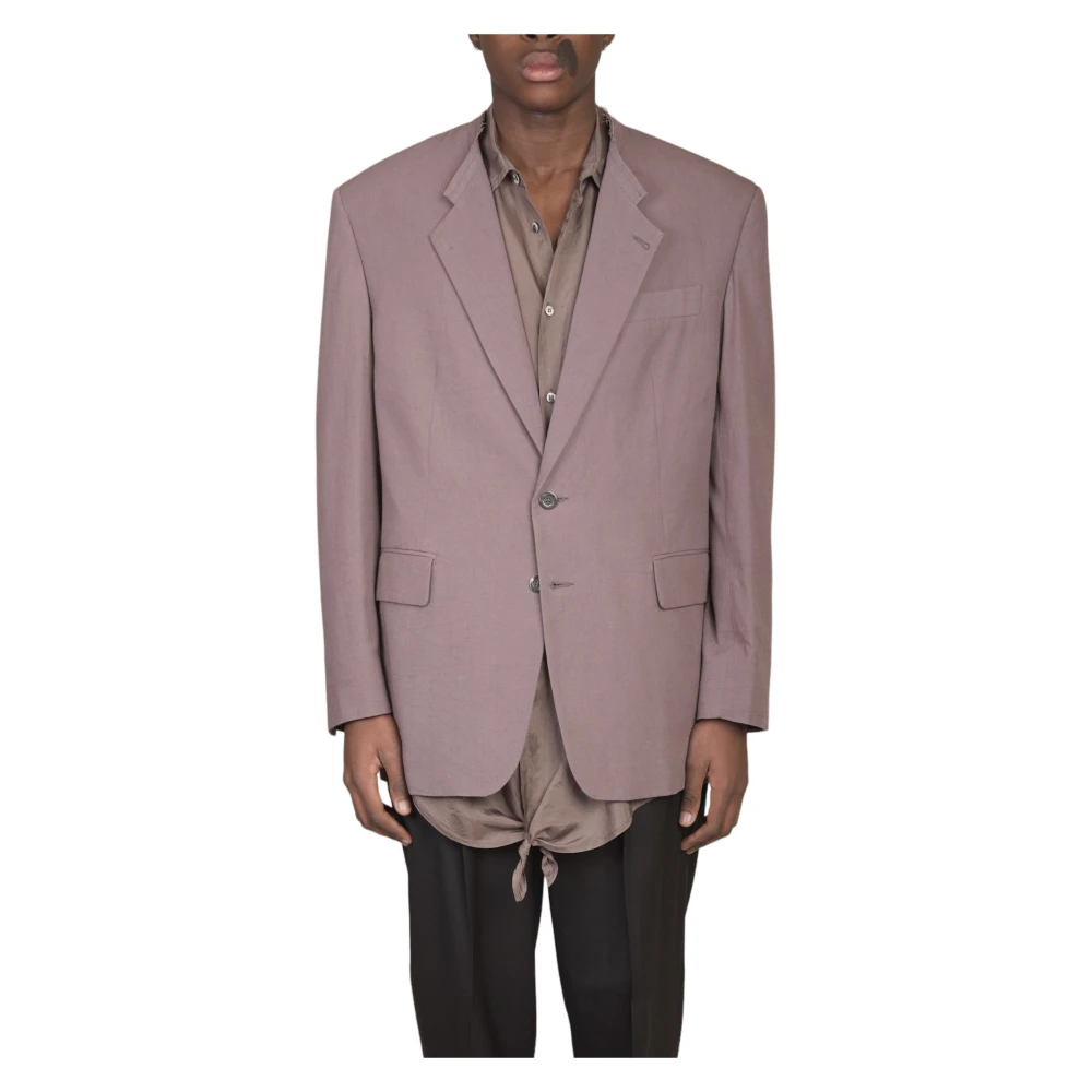 Magliano Raw Neck Blazer in 07 Purple Heren