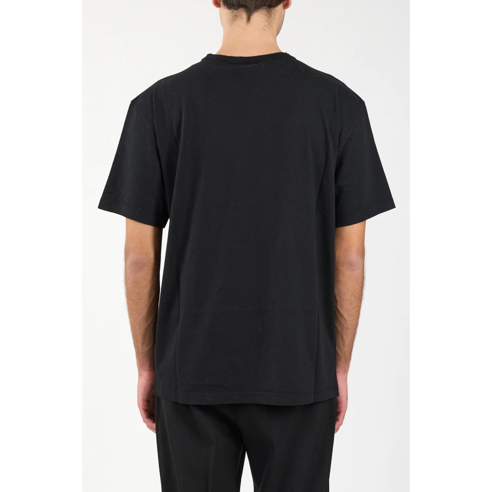 Mauro Grifoni Katoenen T-shirt met ronde hals Black Heren
