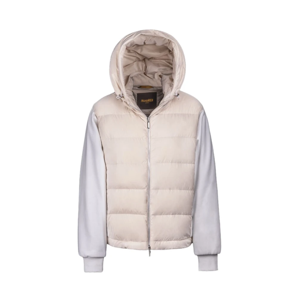 Moorer Silkeslen Jogging Bomberjacka Beige, Dam