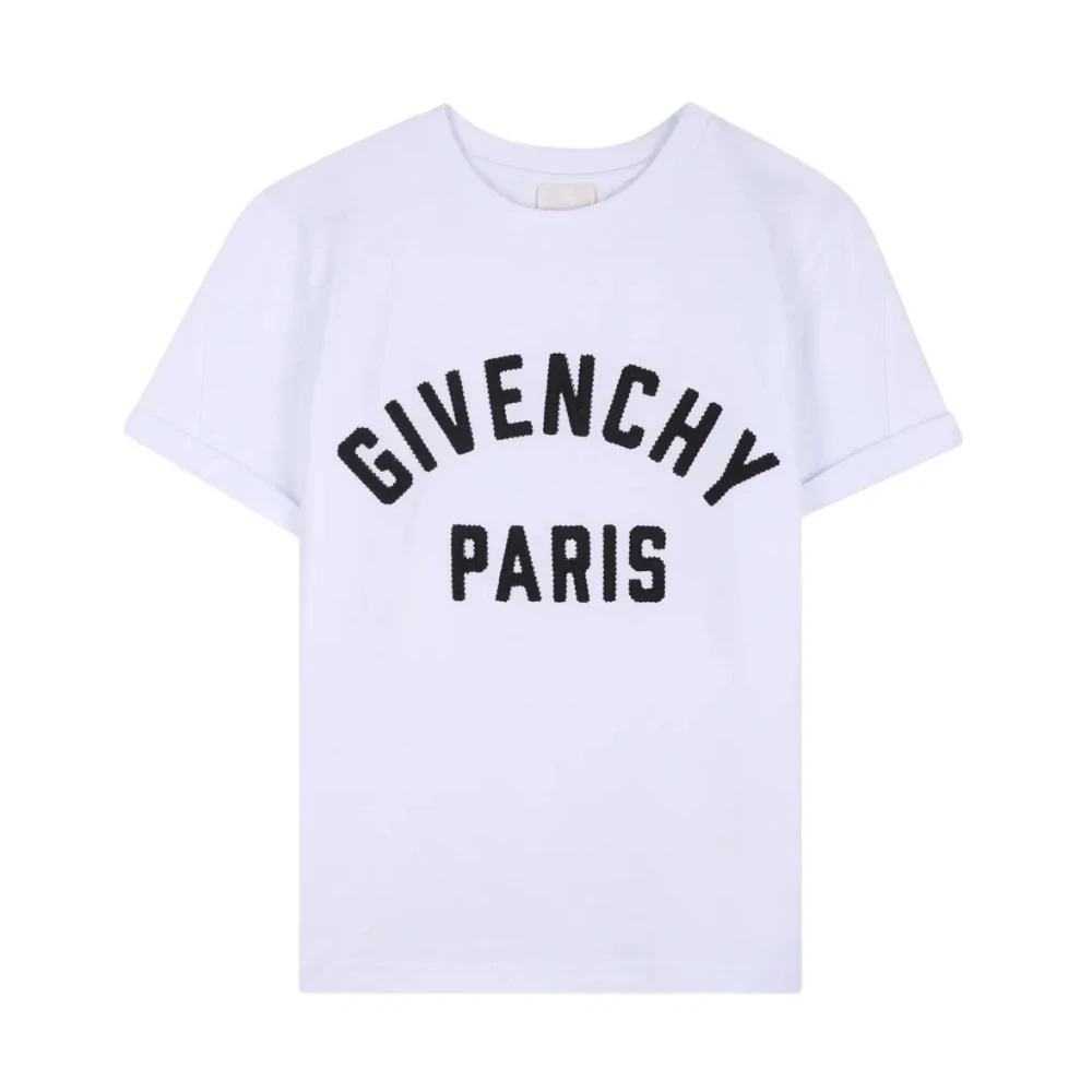 Givenchy Unisex Kids White Kids Short Sleeve T-Shirts, 12 Y, Logo T-Shirt