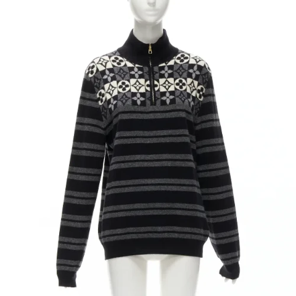Louis Vuitton Vintage Pre-owned Wool tops Black Dames