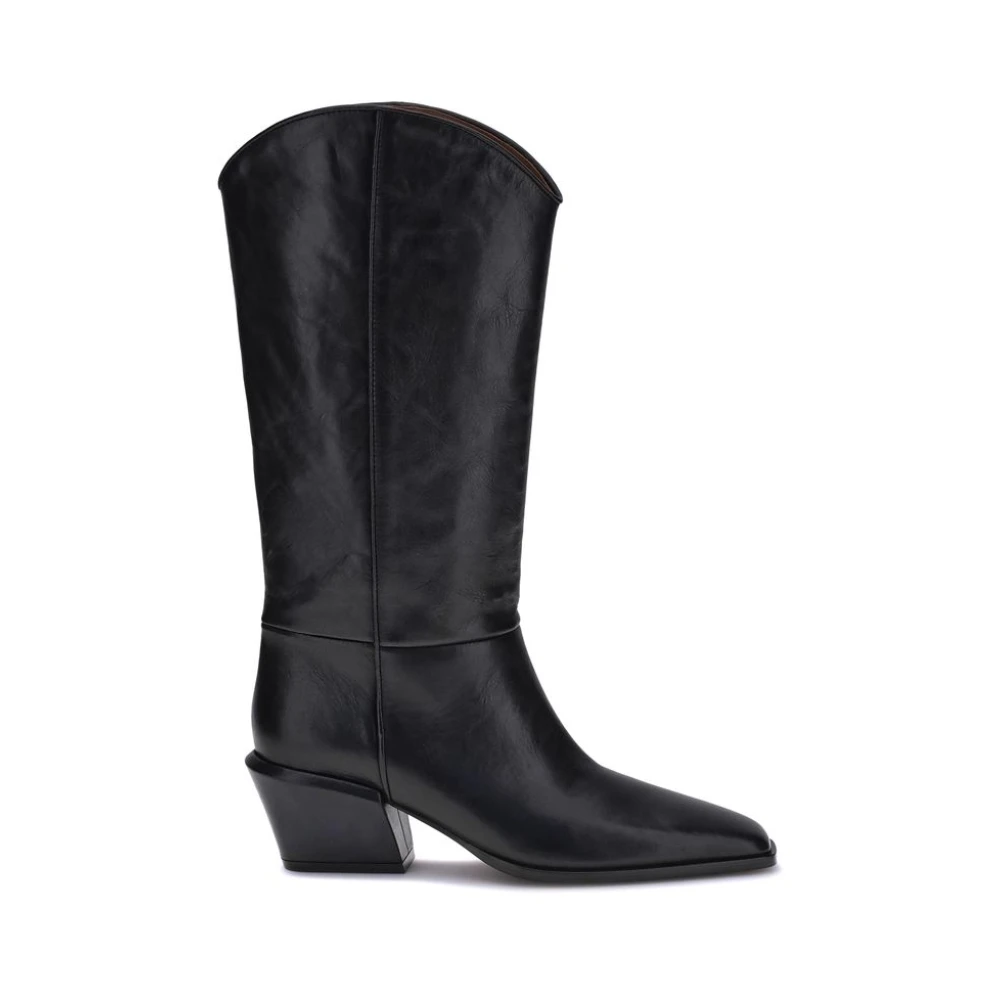 Paris Texas Women's Black Bold Leather Texan Boots