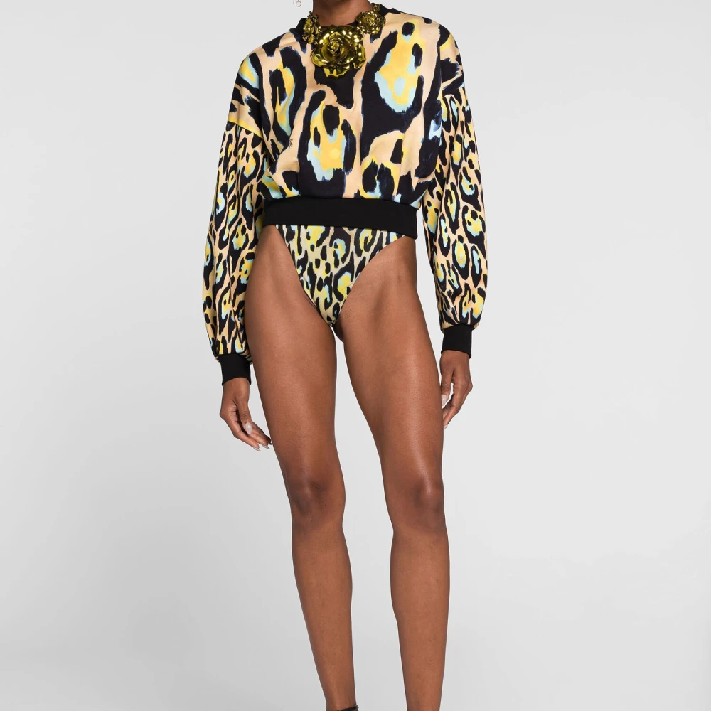 Roberto Cavalli Crewneck Dames Sweatshirt 100% Katoen Multicolor Dames