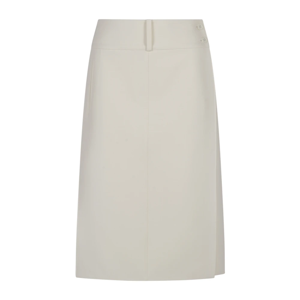 Courrèges Gordel Split Lange Rok Beige Dames