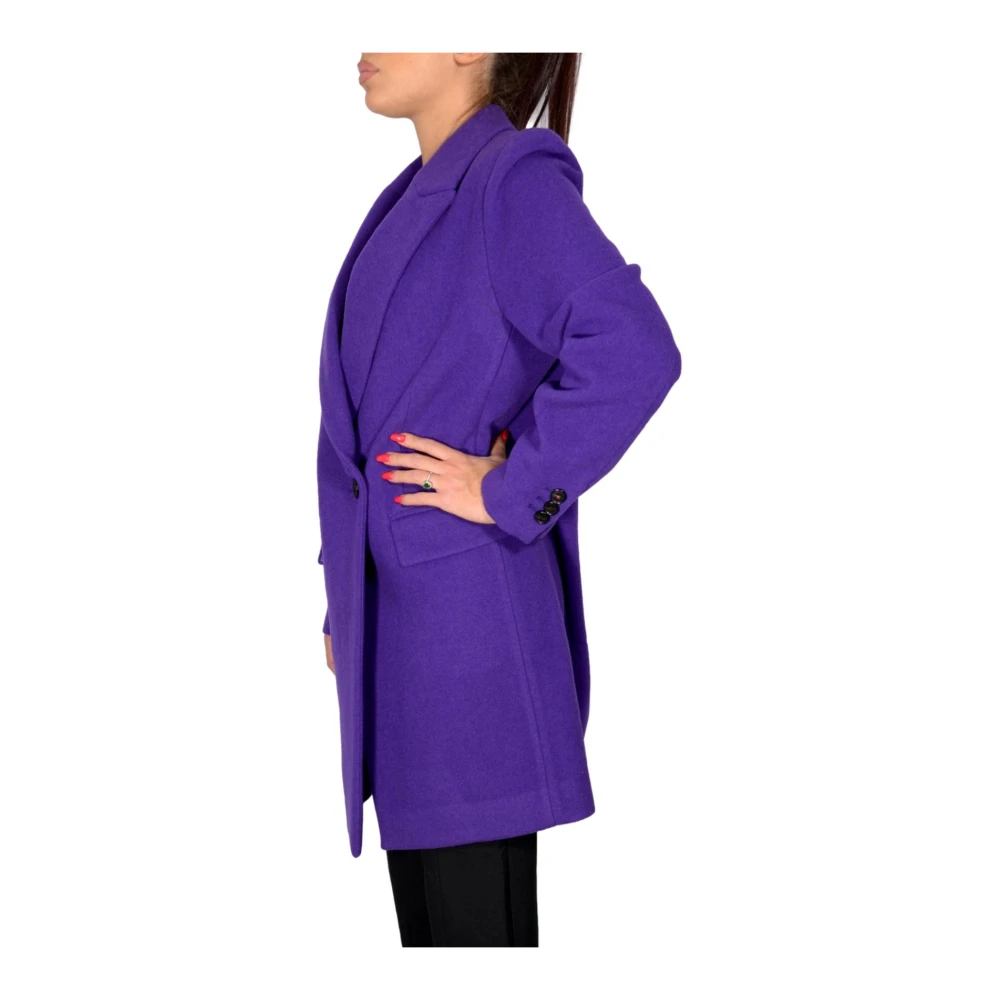 Hugo Boss Paarse jas met relaxte pasvorm Purple Dames