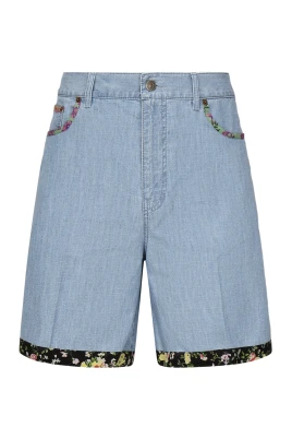 Blå Bomullsshorts Regular Fit Italien