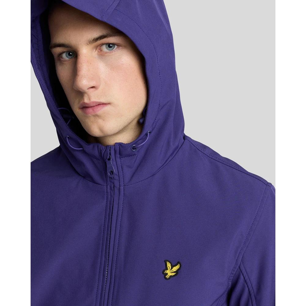 Lyle & Scott Jassen Mesh Achter Softshell Jas Purple Heren
