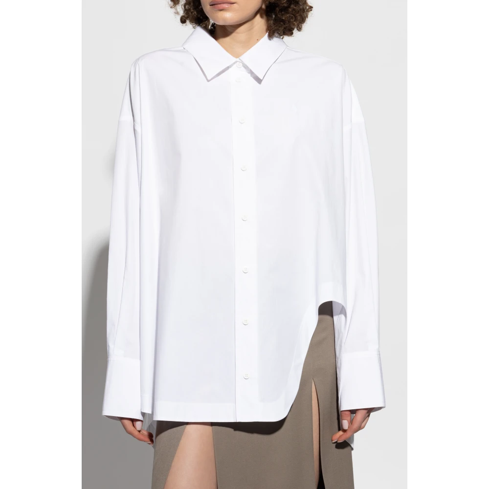 The Attico Shirt met logo White Dames