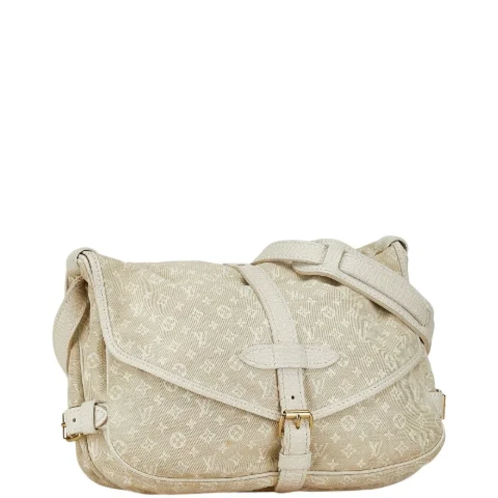 Louis Vuitton Vintage Pre-owned Canvas shoulder-bags White Dames
