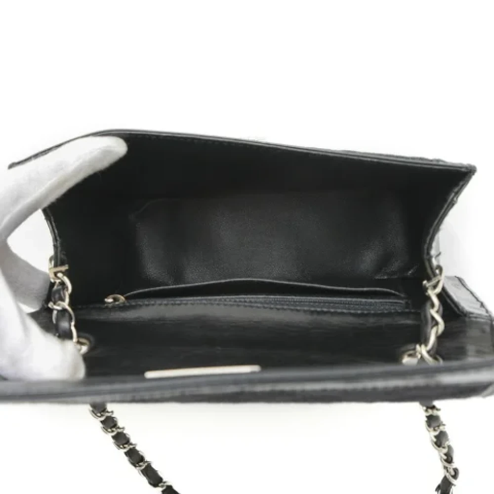 Chanel Vintage Pre-owned Leather shoulder-bags Black Dames