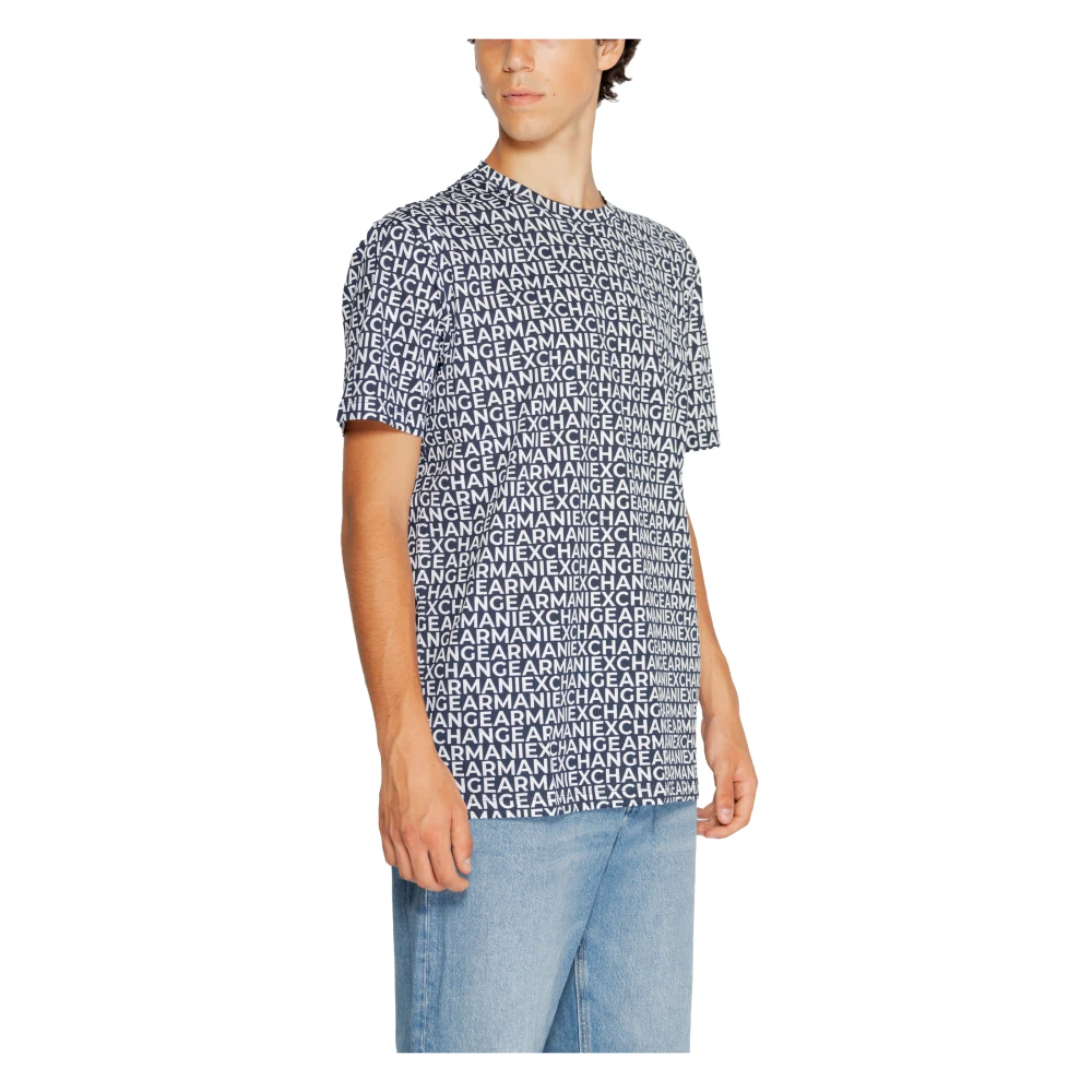 Armani Exchange Heren T-shirt Polo Herfst Winter Collectie Blue Heren