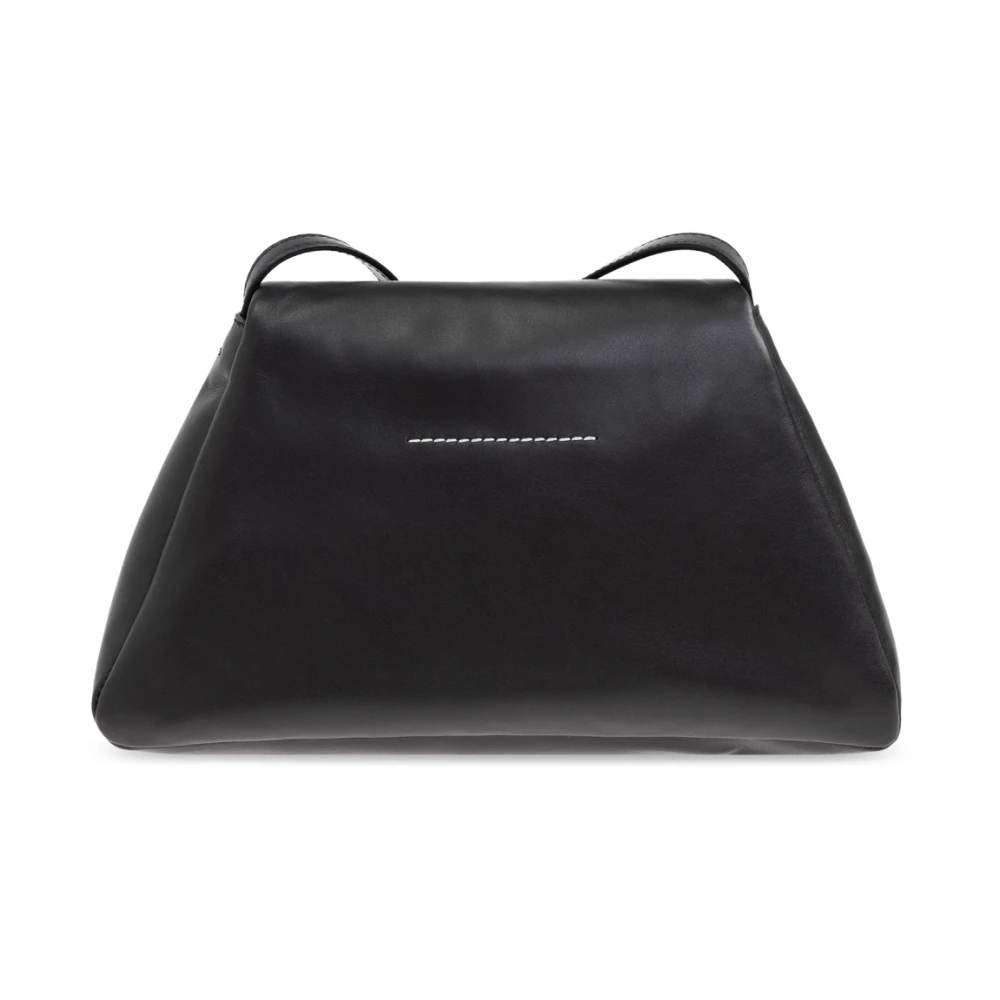 MM6 Maison Margiela Schoudertas met logoplaatje Black Dames