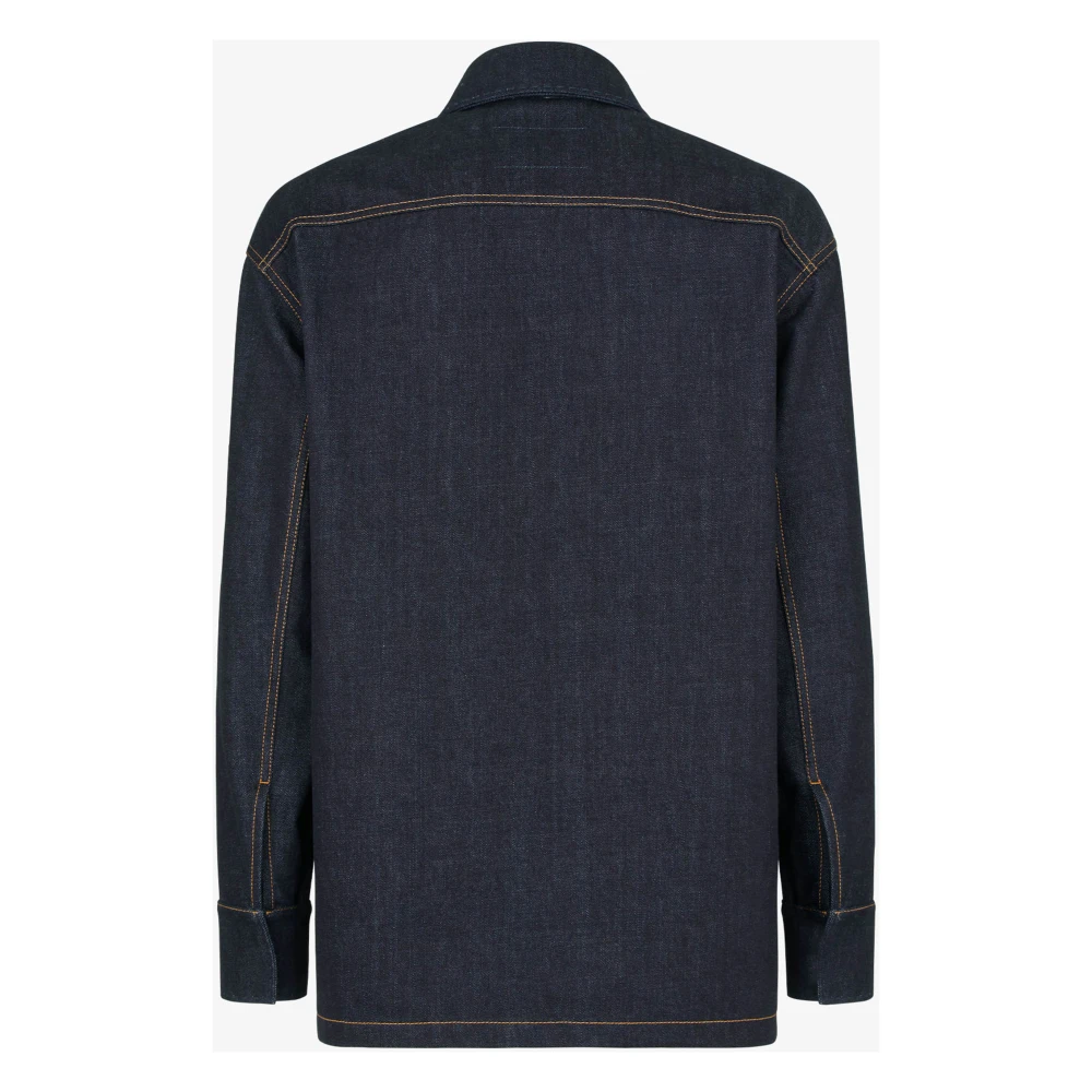 Fendi Blauwe Jassen met Zakken Blue Heren