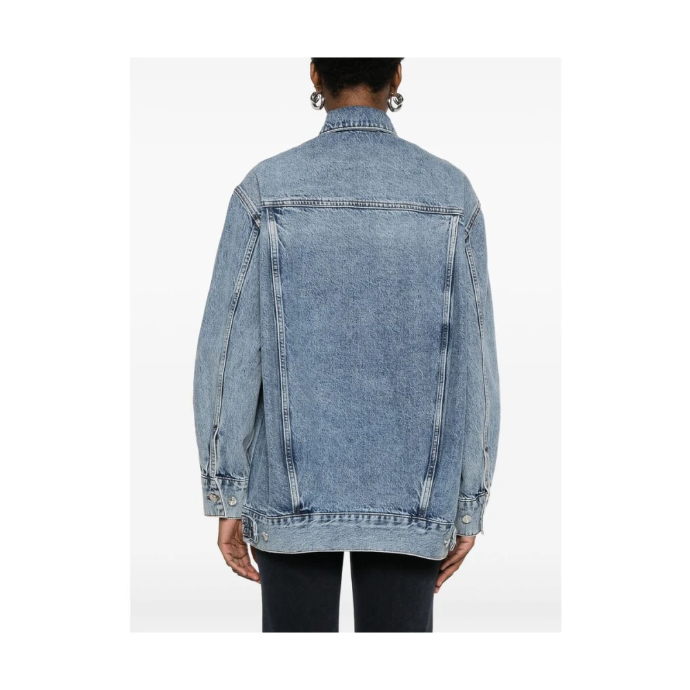 Frame Blauwe Denim Jas Blue Dames