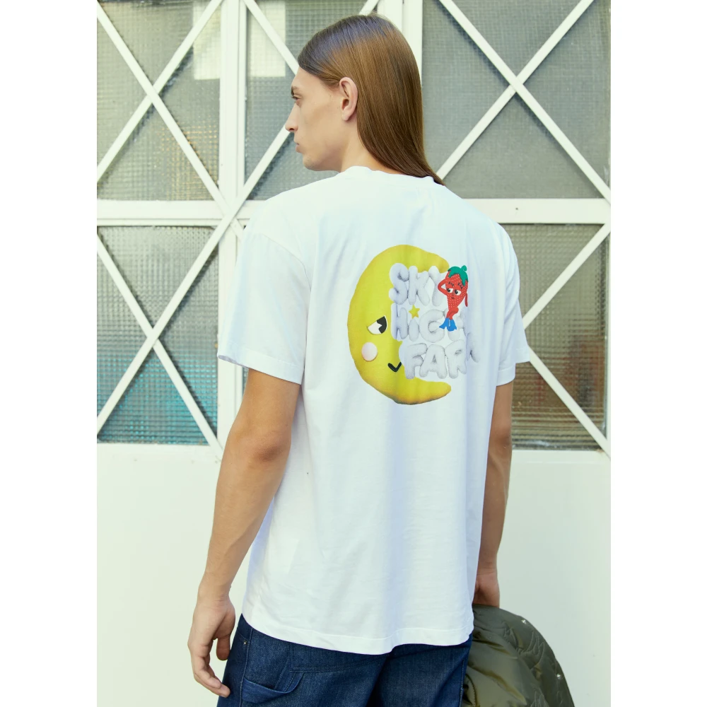 SKY High Farm Katoenen Logo Print T-shirt White Heren