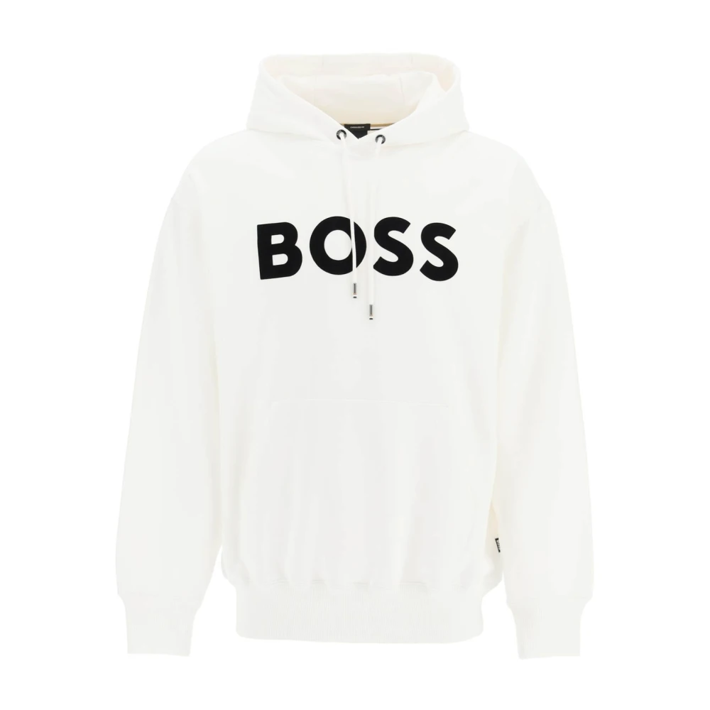 Hugo Boss Hoodie Sweatshirt White Heren
